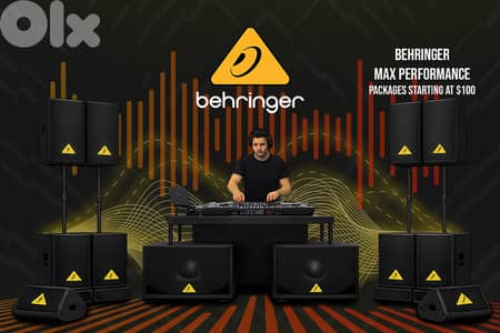 Behringer Sound System - Loud Speakers and Subwoofers for RENT