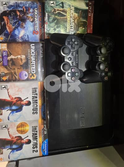PS3 Super slim with 5 games