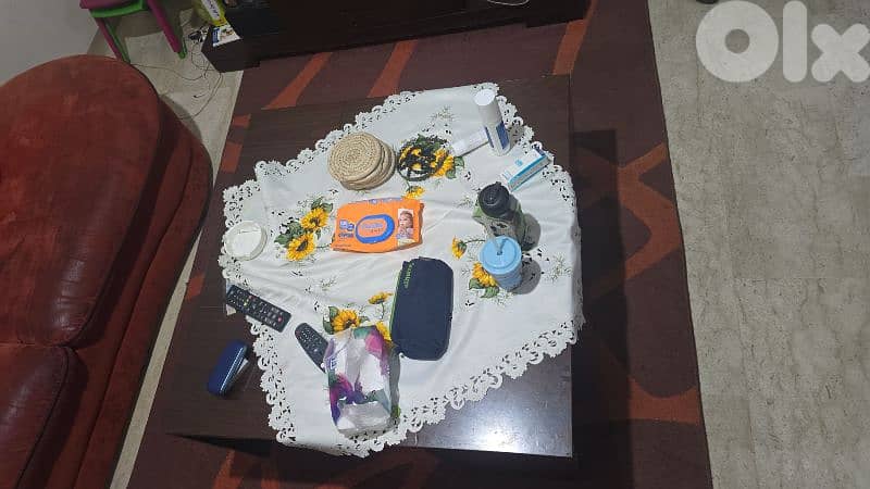 1 big sofa with 2 small sofas, 1 corner sofa, 2 carpets 5