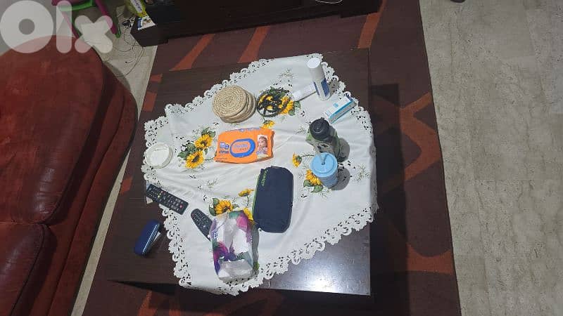 1 big sofa with 2 small sofas, 1 corner sofa, 2 carpets 5