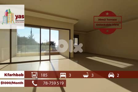 Kfarhbab 185m2 | 30m2 Terrace | Brand new | Payment Facilties | YV |