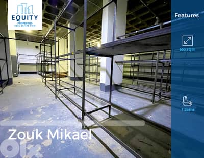 600 SQM Warehouse For Rent In Zouk Mikael #RK5726
