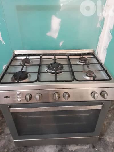 فرن غاز 5 عيون ايطالي ستانلس