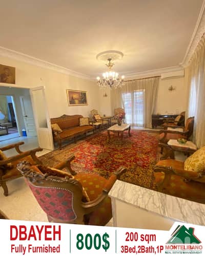 Fully Furnished 200 sqm Apartment For Rent in Dbayeh ( ضبية)
