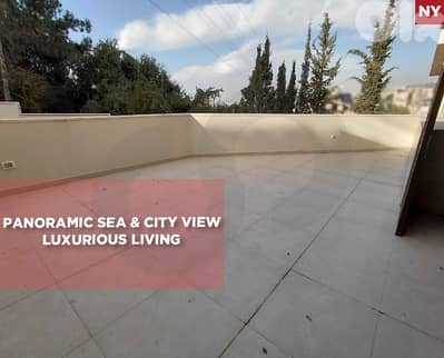 terrace, sea & city view, Qennabet Broummana/قنابة برمانا REF#NY131901