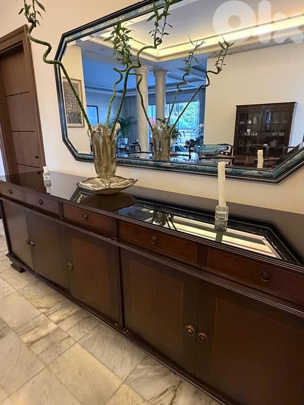 Classic Wooden Dining Room Set – Table, 10 Chairs, Sideboard 2