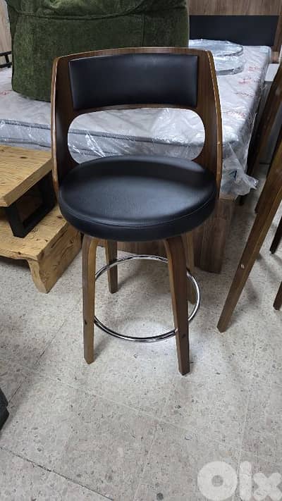 كرسي بار متحرك خشب زين. Bar chair