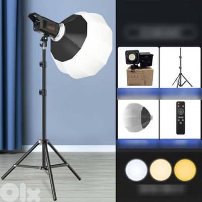 professional LED studio softbox light with adjustable brightness 150W