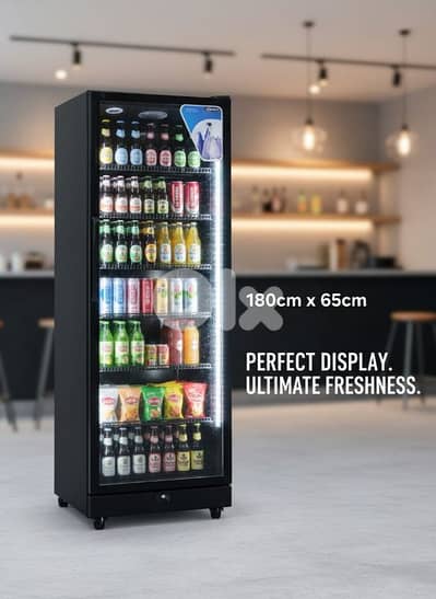 refrigerator glass door showcase fridge براد واجهة