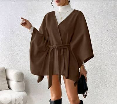 Brown wrap coat