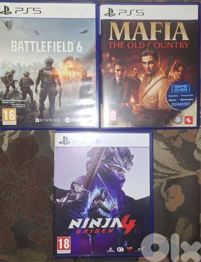 ninja gaiden 4&bf6&mafia old country used for sale location beirut.