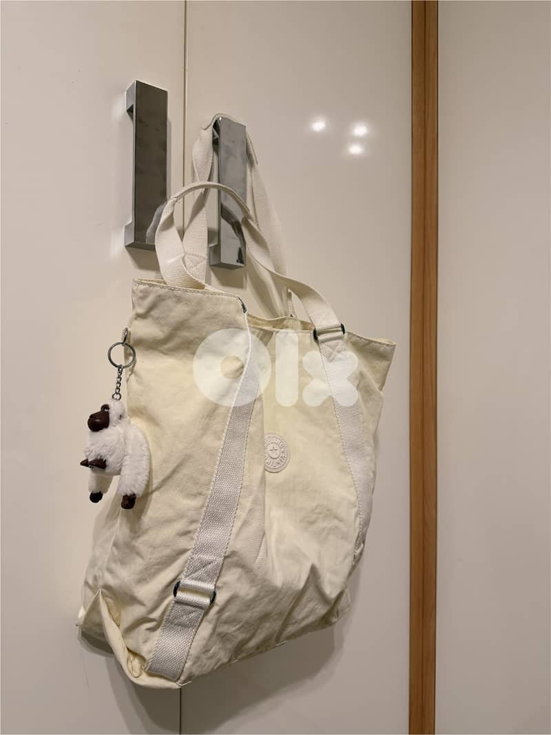 Kipling Kyokol Large Shoulder Bag in White 1