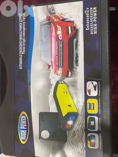 منفخ دولاب سيارة و بطرية تدكير