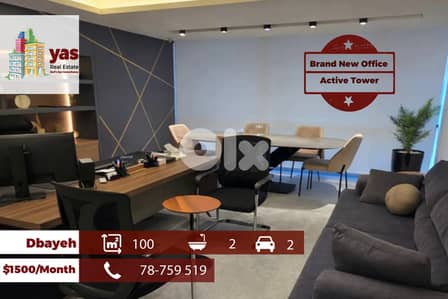 Dbayeh 100m2 | Furnished Office | Brand New | Active Tower | MJ