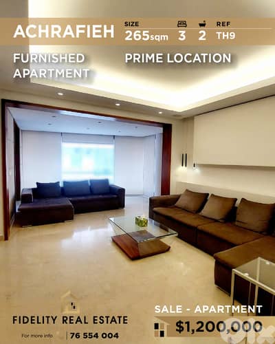 Apartment for sale in Achrafieh TH9 شقة للبيع في الأشرفية