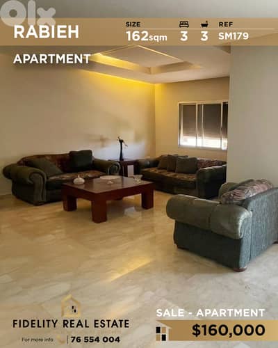Apartment for rent in Rabieh SM179 شقة للبيع في رابية