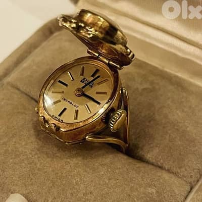 extremely rare gold ring watch from the 1940s