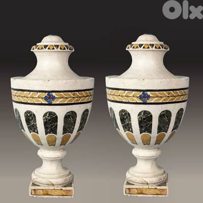 Marble urns Italian Antique
