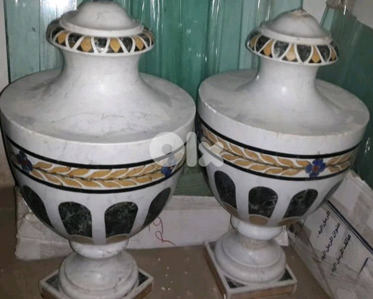 Marble urns Italian Antique 4