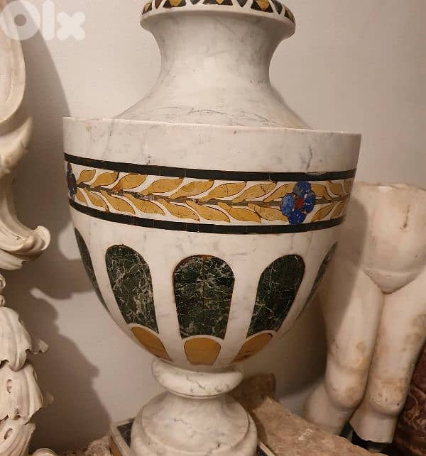 Marble urns Italian Antique 5