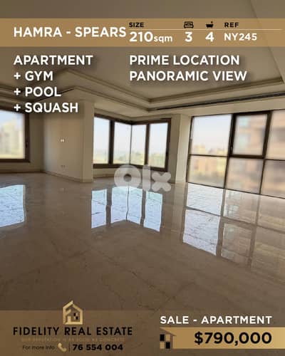 Apartment for sale in Hamra NY245 شقة للبيع في  حمرا