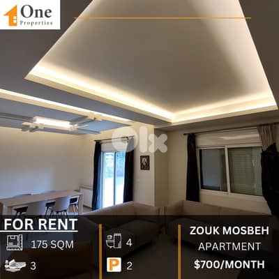 APARTMENT FOR RENT IN ZOUK MOSBEH/KESEROUAN