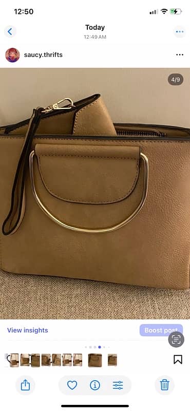 beige handbag and wallet 6