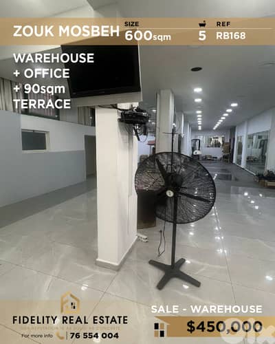 Warehouse for sale in Zouk Mosbeh RB168 مستودع للبيع في زوق مصبح