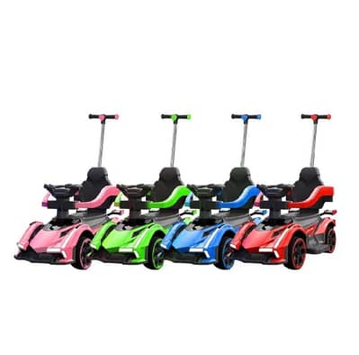 3-in-1 Kids Push and Pedal Sport Car - سيارة رياضية ٣ في ١ للأطفال