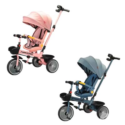 Adjustable Push Ride-on Tricycle with 2 Ways - دراجة ثلاثية العجلات
