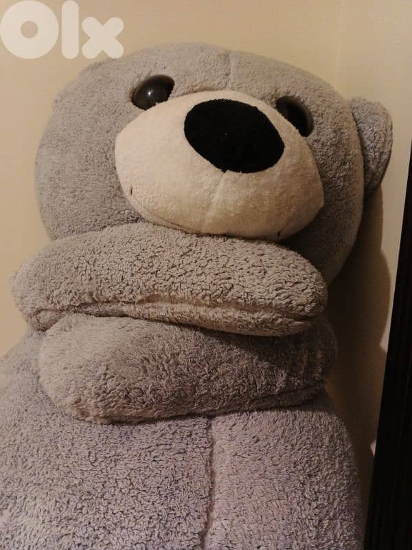 Big Grey Bear Teddy Bear 150cm Gift Toy Valentines Present Gift 1
