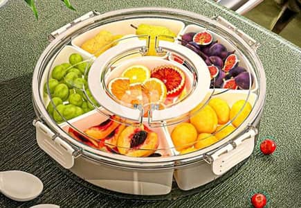 New Food Storage Box including 6 Bowls with Cover (360° Rotating Base)