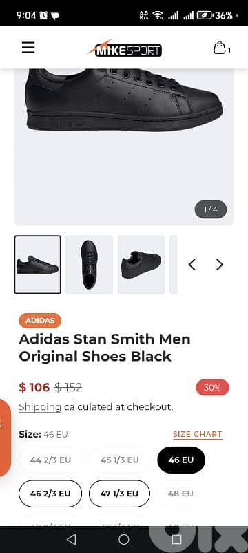 Adidas Stan Smith shoes original new  size 40