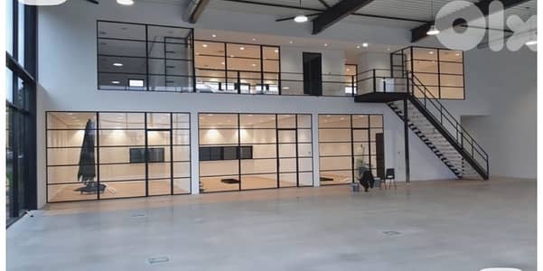 Large high ceiling open space for gym hub gallery or showroom