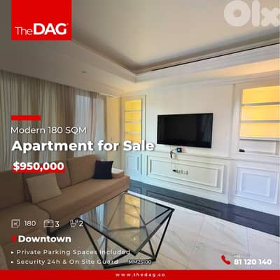 Modern 180 SQM Apartment for Sale in Downtown شقة للبيع