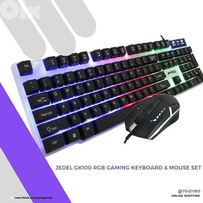 Jedel GK100 RGB Gaming Keyboard & Mouse Set