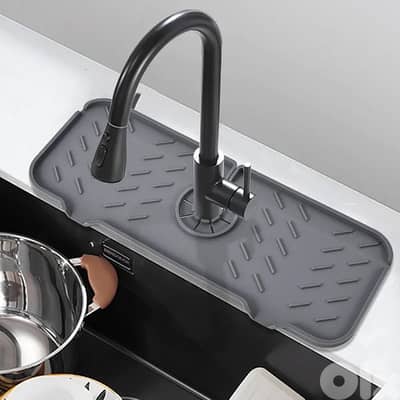Foldable Silicone Kitchen Faucet Mat Splash-proof Faucet Drain Mat