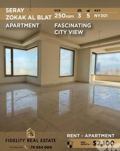 Apartment for rent in Zokak EL Blat NY301 شقة للإيجار في زقاق البلاط