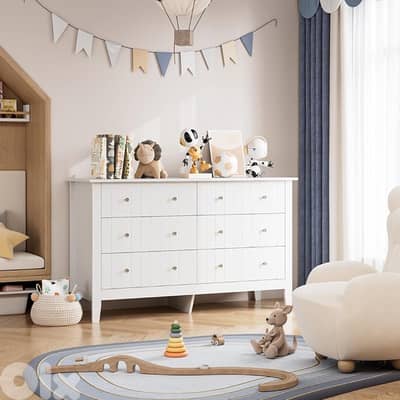 FOTOSOK White Dresser, Chest of Drawers