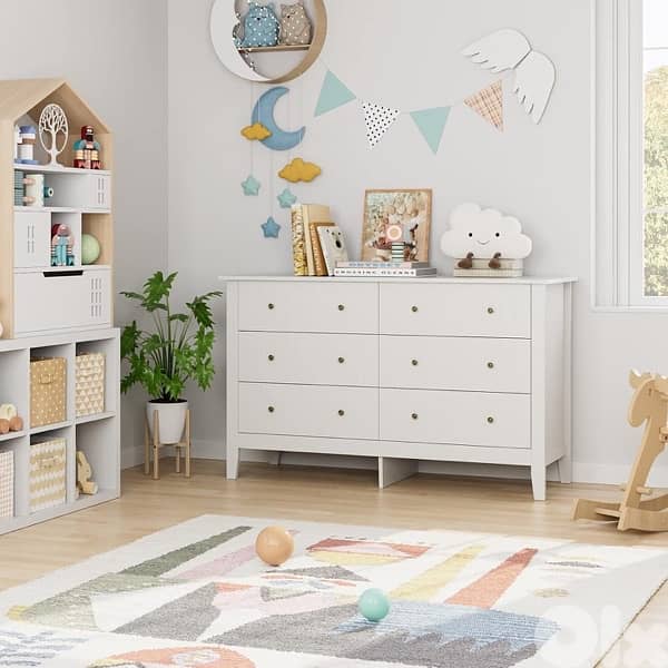 FOTOSOK White Dresser, Chest of Drawers 2