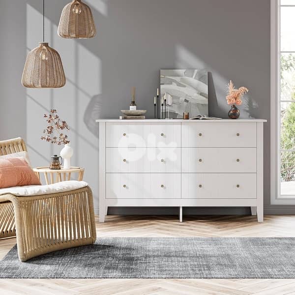 FOTOSOK White Dresser, Chest of Drawers 3