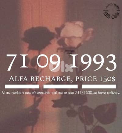 Special number & price Alfa recharge