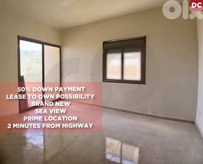 50% down payment, balcony, Sea View, Bouar/بوار REF#DC132028