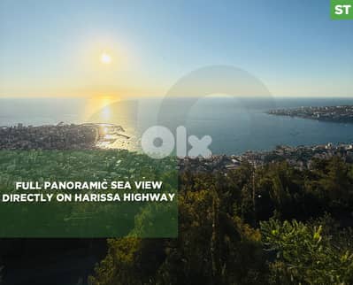 Full panoramic Sea view, on the highway, Harissa/حريصا REF#ST132046