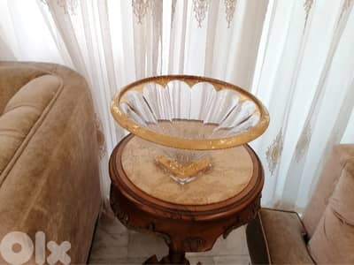 Large bohemian crystal bowl