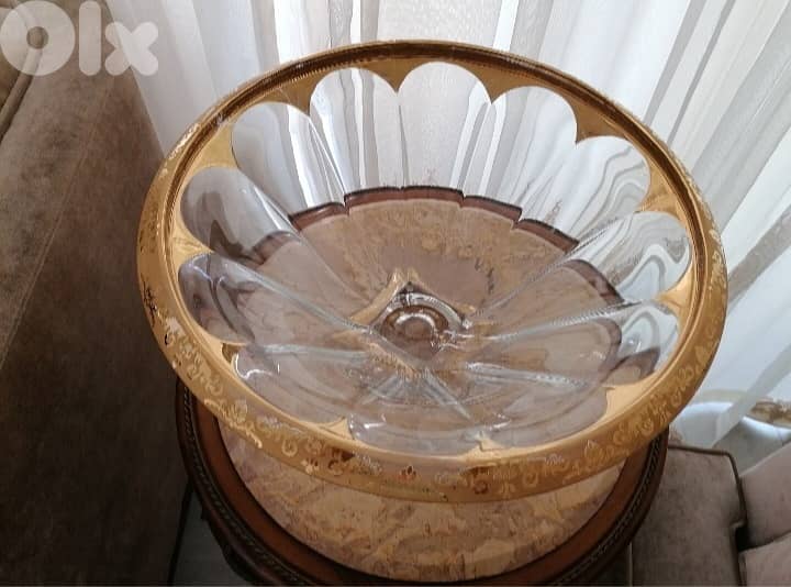 Large bohemian crystal bowl 1