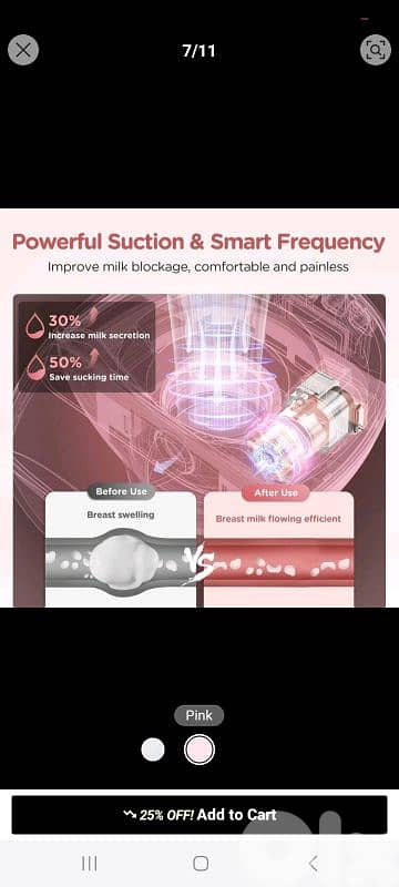 rechargeable Electric breast pump 3