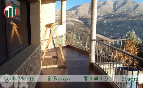 Fully Furnished Chalet for rent in Faraya!