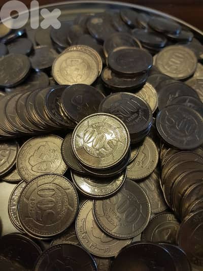 500 L. L. Lebanese coins عملات لبنانية ٥٠٠ ل. ل