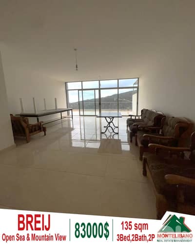 Prime Location 135 sqm Apartment For Sale in Breij (بريج) + Open View